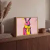 Abstract - Konijn - Sjaal - Geel Light Box met batterij (Wandlamp) middel -sfeer2