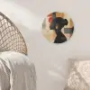 Zijaanzicht - Vrouw - Vormen Akoestische PET Vilt - Rond klein -sfeer4