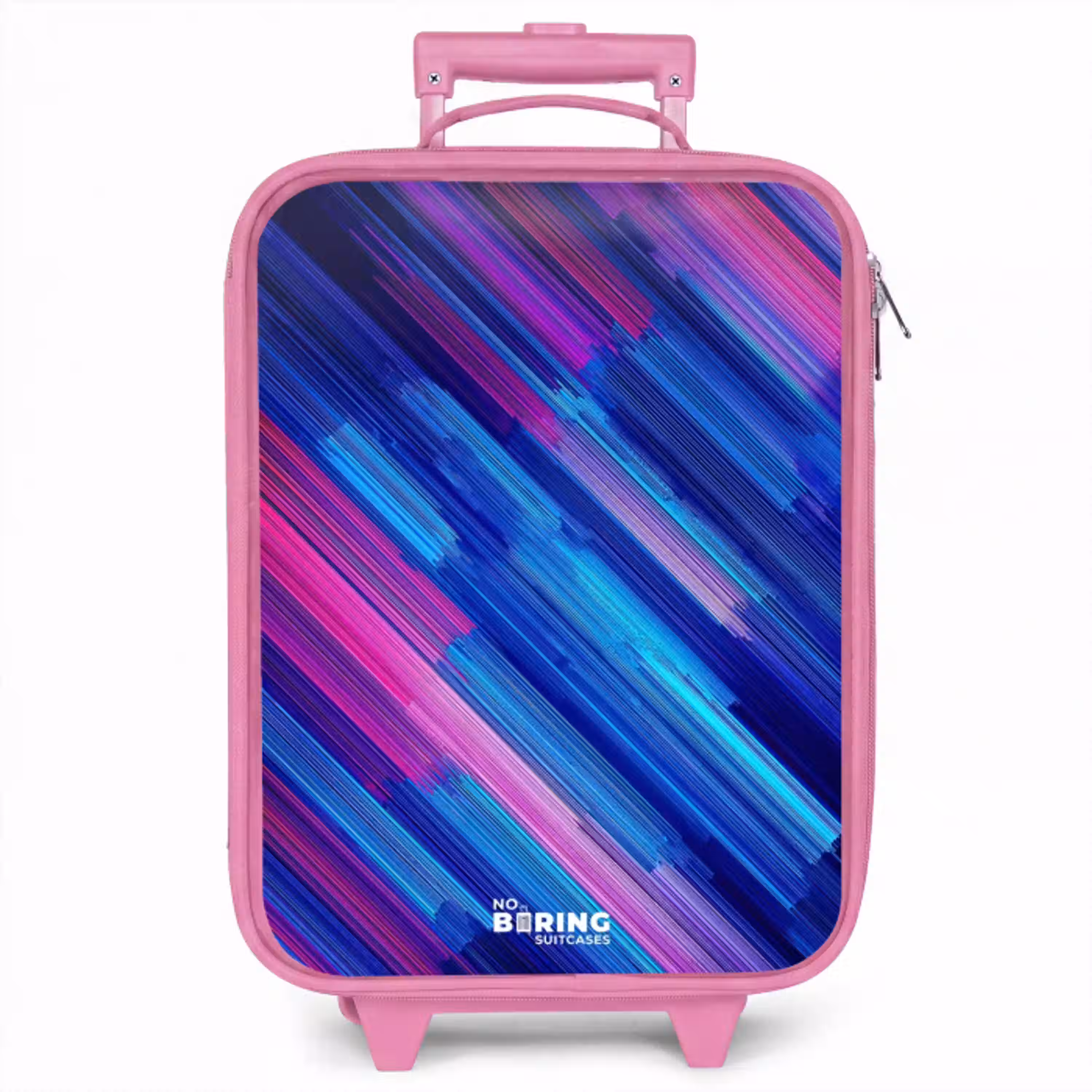 Neon - Strepen - Abstract - Blauw - Roze Kinderkoffer - Roze klein -zzz_website3d