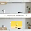 Wijnglas - Citroen - Geel - Minimalistisch keuken achterwand spatscherm klein -voor_na_NL