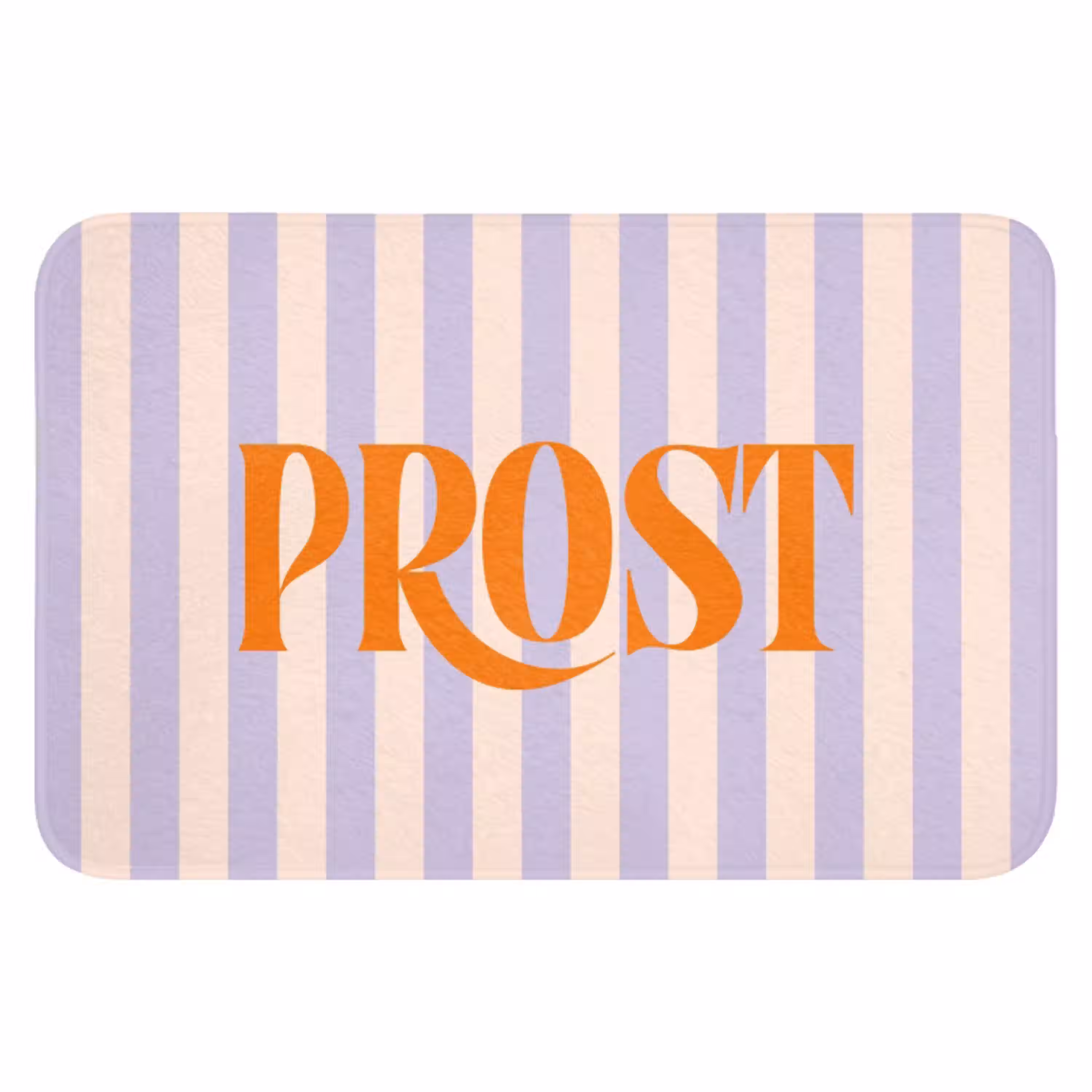 Lila - Oranje - Strepen - Prost WCmat klein -3d