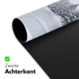 Meer - Dennen - IJs - Winter - Rustgevend Muismat XXL klein -sfeer2