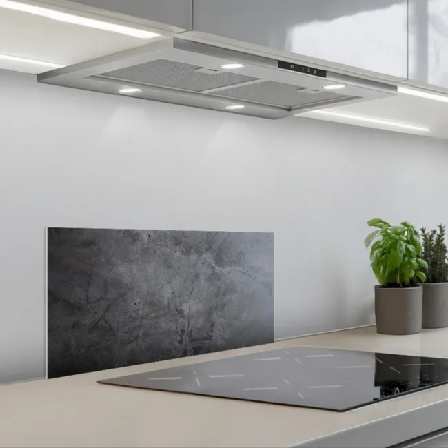 Schaduwspel op Beton keuken achterwand spatscherm klein -3d_schuin