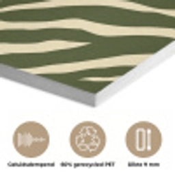 Zebra - Patroon - Groen PET vilt klein 837 -closeup_NL