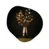 Goudbruine - Bladeren - Vaas - Herfstachtig Wandcirkel Organisch Plexiglas middel -3d