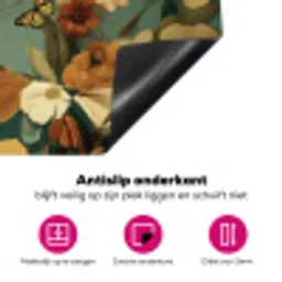 Bloemenkrans - Vrouwengezicht - Zonnebril - Oranje Inductie beschermer vinyl 3mm klein -wsfeer4_website