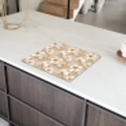 Bloemen - artistiek - Goud Inductie beschermer vinyl 3mm middel 274 -sfeer8