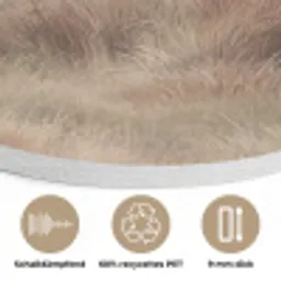 Landschap - Minimalistisch - Beige Akoestische PET Vilt - Rond klein -closeup_DE