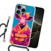 Koe - Bloemenkrans - Oorhangers - Kimono Hoesje iPhone 16 Pro Max met koord klein -sfeer1
