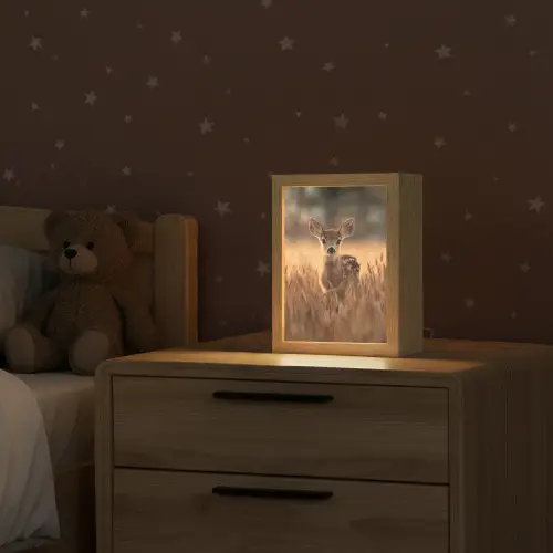 Hert - Graanveld - Bruin Light Box met kabel klein -sfeer1_kind