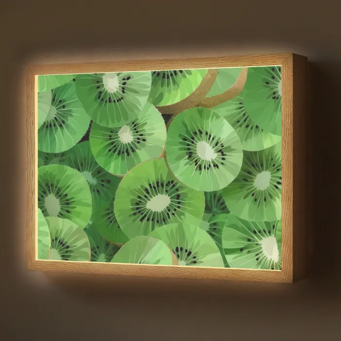 Kiwi - Groen - Pitten Light Box met batterij (Wandlamp) middel -z3d_website