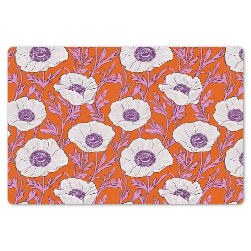 Bloemen - Grafisch - Oranje Placemat vinyl groot 368 -zzsfeer1_Kitchenyeah-website