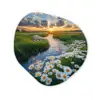 Beekje - Landschap - Margriet Wandcirkel Organisch Forex 3mm klein -3d
