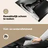 Paard - Bord - Pasta - Tafelkleed - Zwart Wit - Dieren Inductie beschemer met haakjes klein -ky-schoon-nl