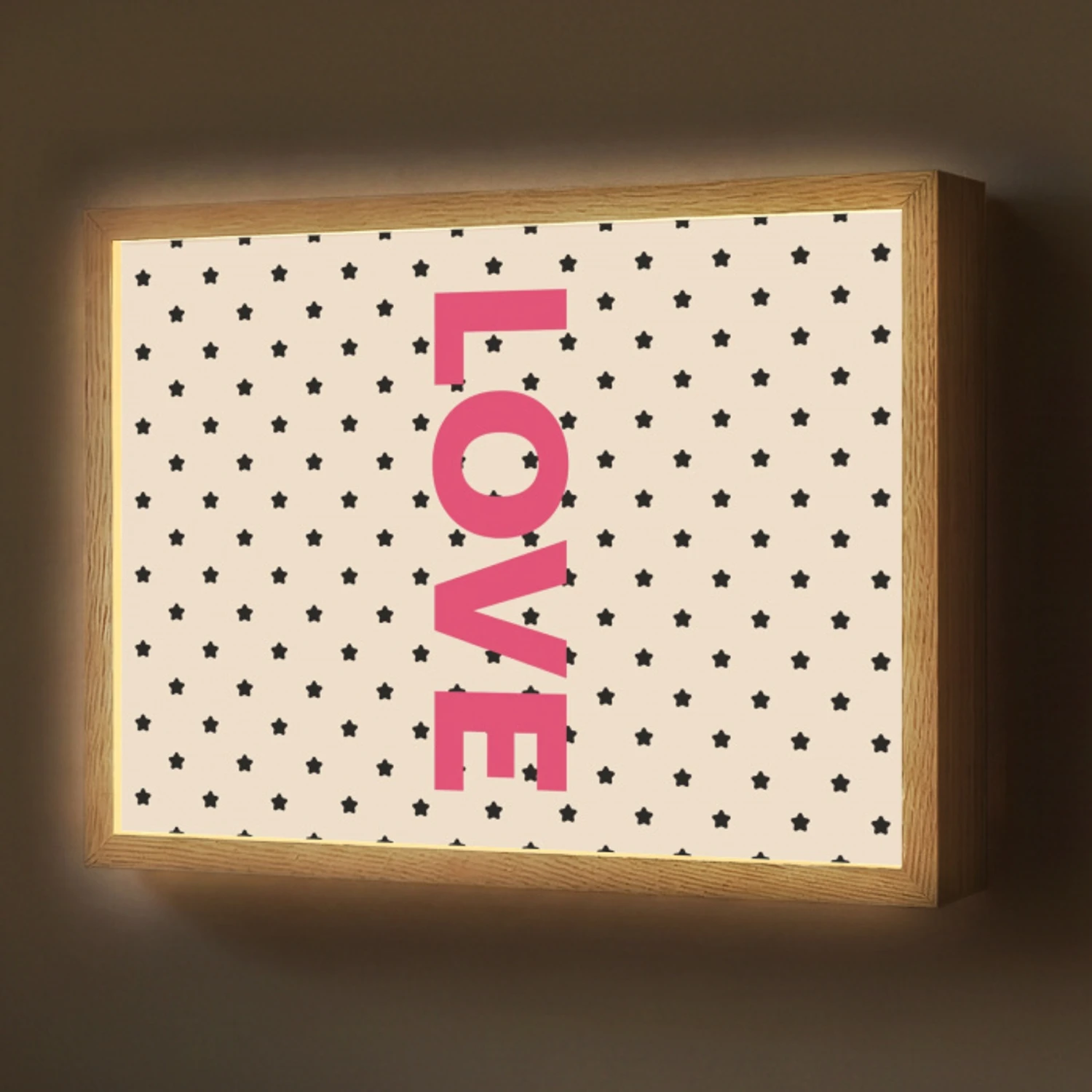 Love - Stippen - Roze Light Box met batterij (Wandlamp) middel -z3d_website