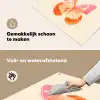 Oranje - Vlinder - Minimalistisch Inductie beschemer met haakjes klein -ky-schoon-nl