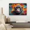 Aap - Gorilla - Graffiti - Dieren - Kleuren canvas 2cm klein -sfeer6