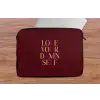 Love your damn self - Kleurrijk - Bordeaux laptophoes neopreen klein -tafel