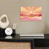 Bergen - Abstract - Zonnestralen - Roze poster papier klein -sfeer1