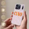 Ciao - Quote - Pastel - Strepen Telefoonhoesje iPhone 17 Pro klein -sfeer3_NL