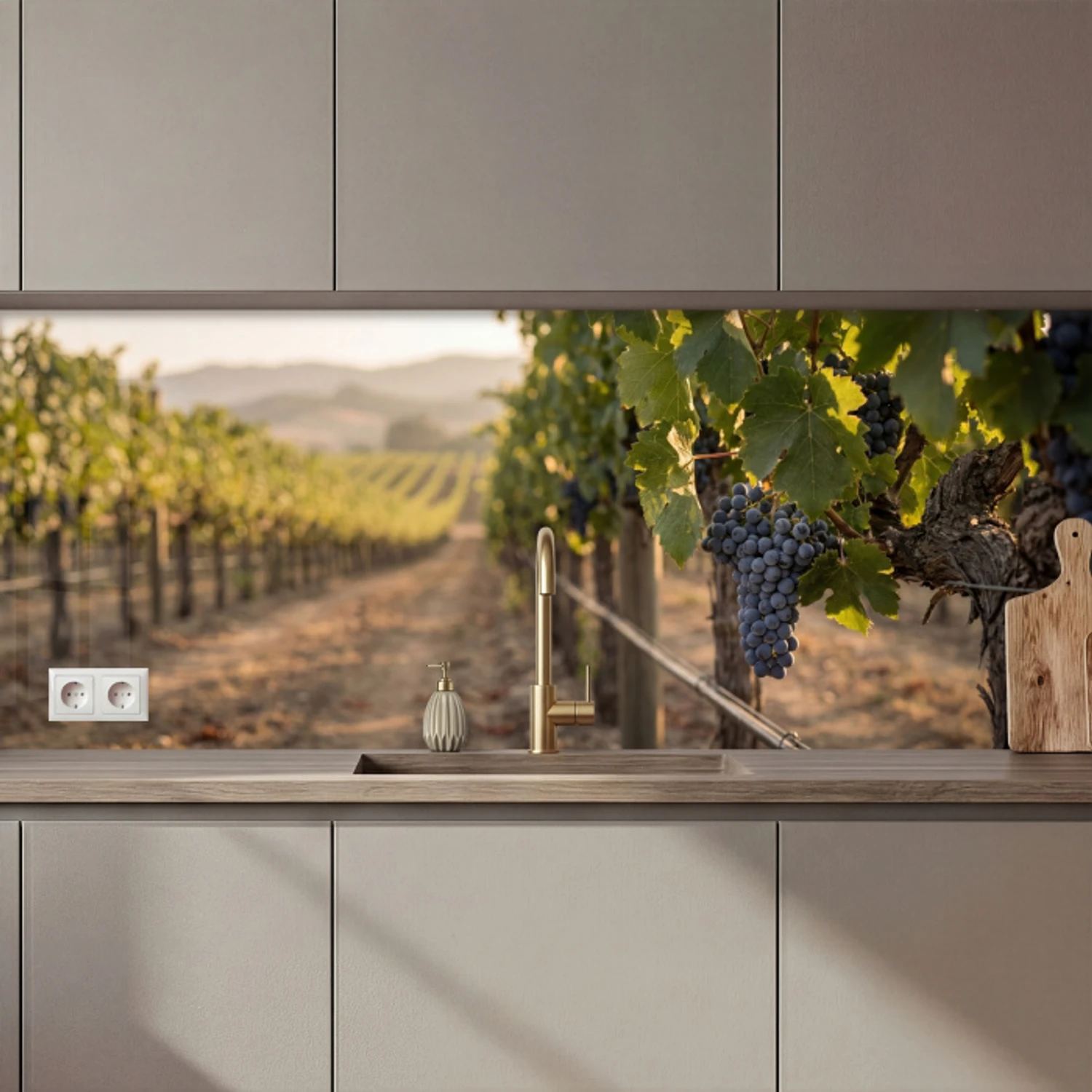 Druiven - Wijngaard - Zonlicht keuken achterwand 2 middel zz_3dshopping
