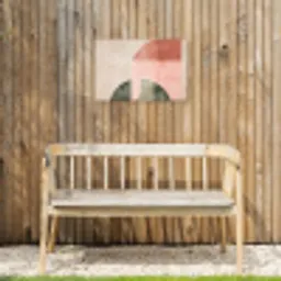 Cirkel - Abstract - Roze Tuinposter op houten frame 2 cm dik klein -sfeer4