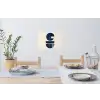 Vormen - Blauw - Abstract Muursticker klein -eettafel