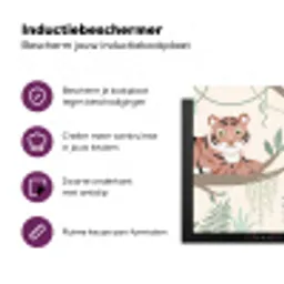 Jungle - Rustiek - Pastel Inductie beschermer vinyl 3mm klein -zzzzzzz-cc-usp