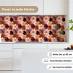 Bloemen - Abstract - Aardetinten keuken achterwand 2 middel 871 -sfeer4_DE