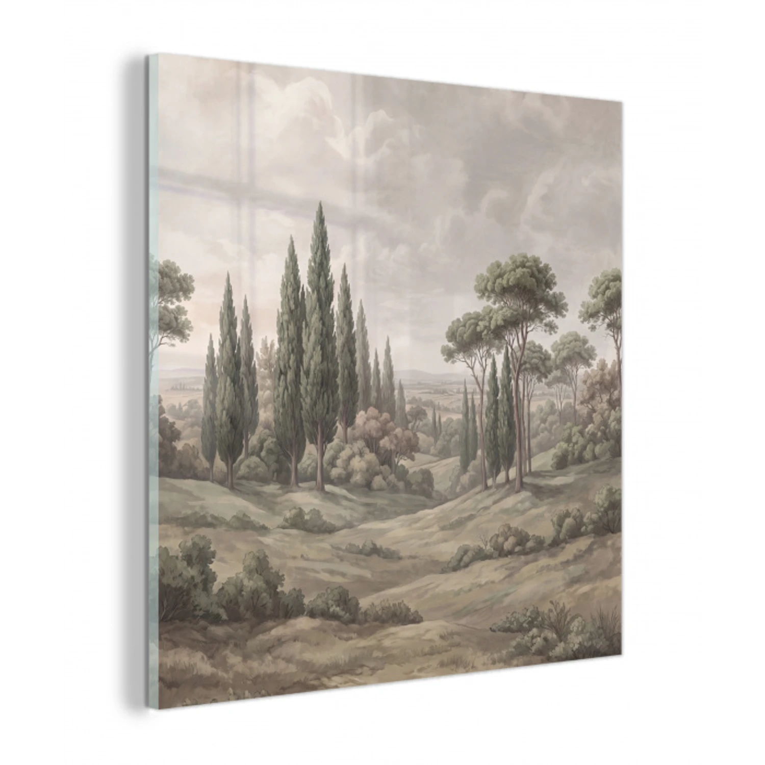 Vallei - Bos - Natuur - Groen plexiglas 5mm klein -z3d