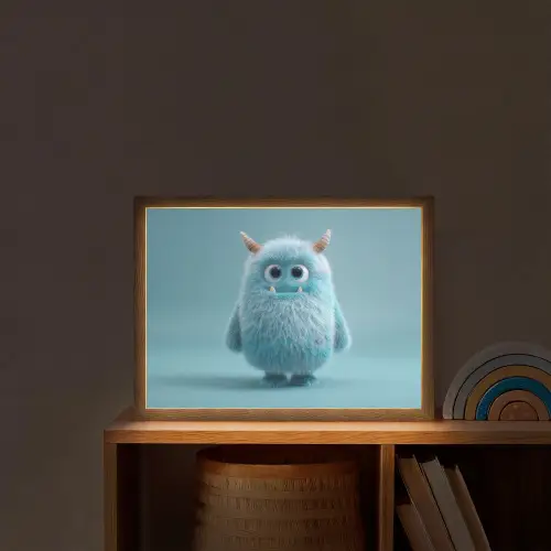 Monster - Blauw Light Box met batterij (Wandlamp kind) middel -sfeer1_kind