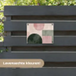 Vormen - Abstract - Cirkel - Zwart tuinposter los doek klein -sfeer3