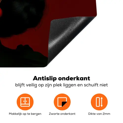 Vrouw - Kersen - Slagroom Inductie beschermer vinyl 3mm klein -zzzzzzz-td-onderkant