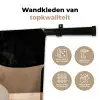 Abstract - Vlakken - Zwart - Rond Wandkleed katoen klein -sfeer2