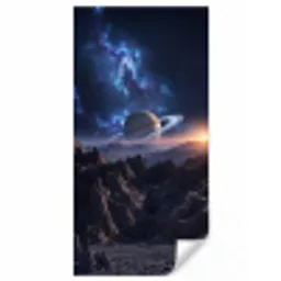 Fantasy - Kosmos - Landschap Behang Vinyl klein -3d