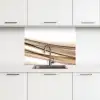 Golven - Abstract - Taupe keuken achterwand 2 middel -3d