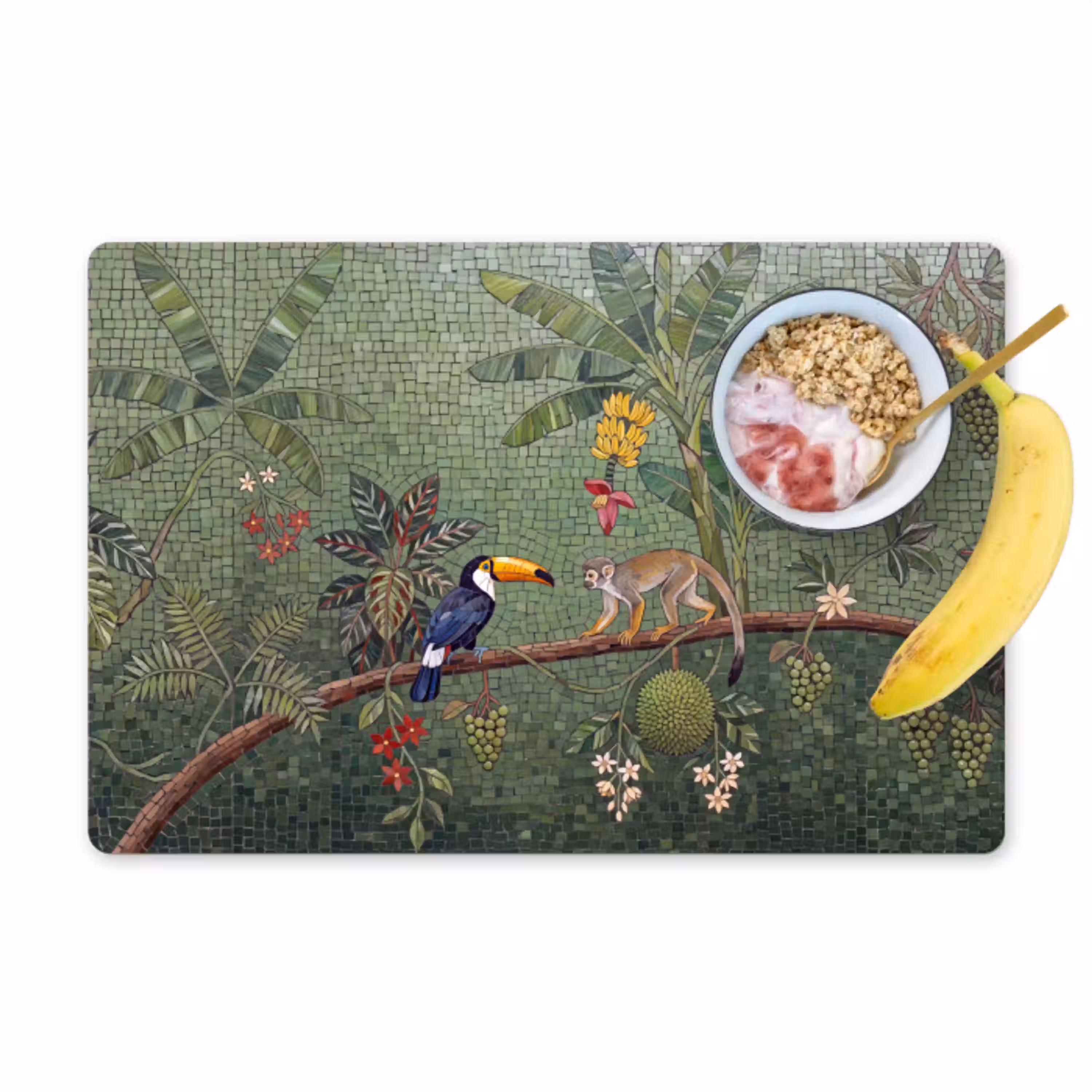 Vogel - Dier - Jungle - Mozaïek - Natuur Placemat vinyl groot -zzzproduct_Kitchenyeah-website