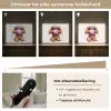 Hond - Roze - Kauwgom Light Box met batterij (Wandlamp kind) middel -USP_dimbaarNL