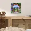 Doorkijk - Toscane - Landschap - Poort aluminium wit klein -sfeer3
