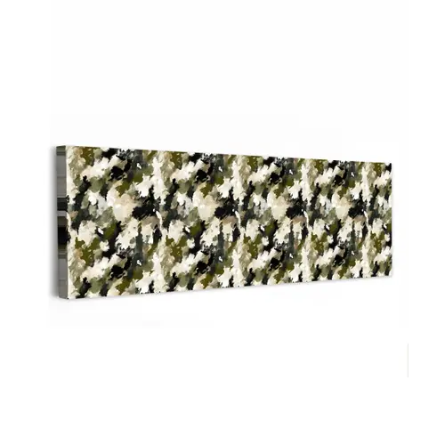 Donker - Groen - Camouflage - Schilderachtig canvas 2cm klein 828 -z3d