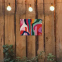 Vormen - Bochten - Kleurrijk - Abstract tuinposter los doek klein -sfeer1