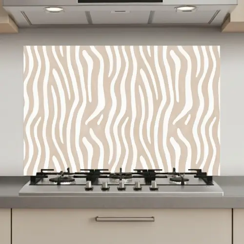 Abstract - Zebra - Beige keuken achterwand spatscherm klein 900 -3d_website