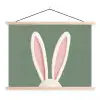 Hazen - Oren - Roze textielposter latten blank klein -3d