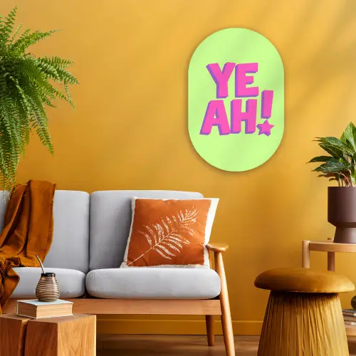 Groen - Neon - Quote Wandcirkel Ovaal Forex klein -sfeer4