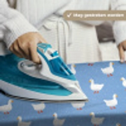 Ganzen - Elegant - Blauw Wandkleed katoen klein 269 -sfeer9