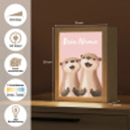 Otters - Glimlach - Bruin Light Box met kabel (Kinderlampje) klein -USP_websiteoverzichtDE