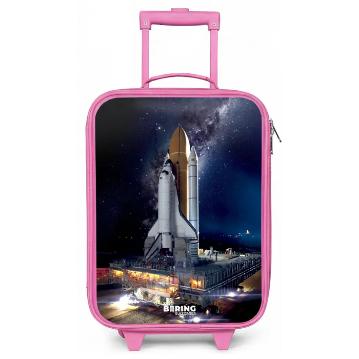 Spaceshuttle die kan opstijgen Kinderkoffer - Roze klein -zz3dotto