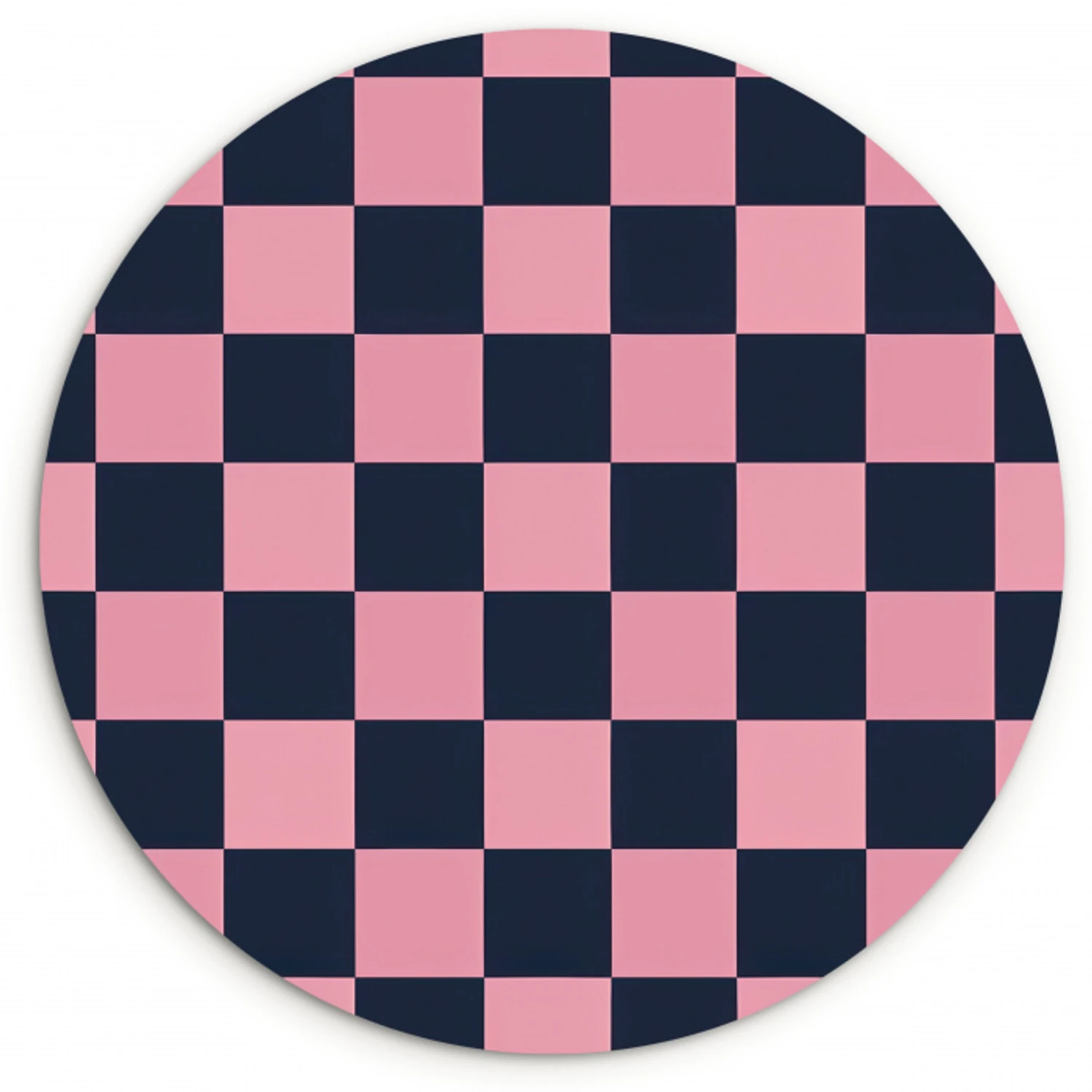 Traditioneel - Patroon - Blauw - Roze Wandcirkel kunststof plaat 5mm dik klein 188 -3d
