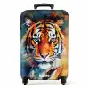 Portret van een tijger als olieverf kunst NBS - Handbagage koffer - Unisex middel -productfoto_recht