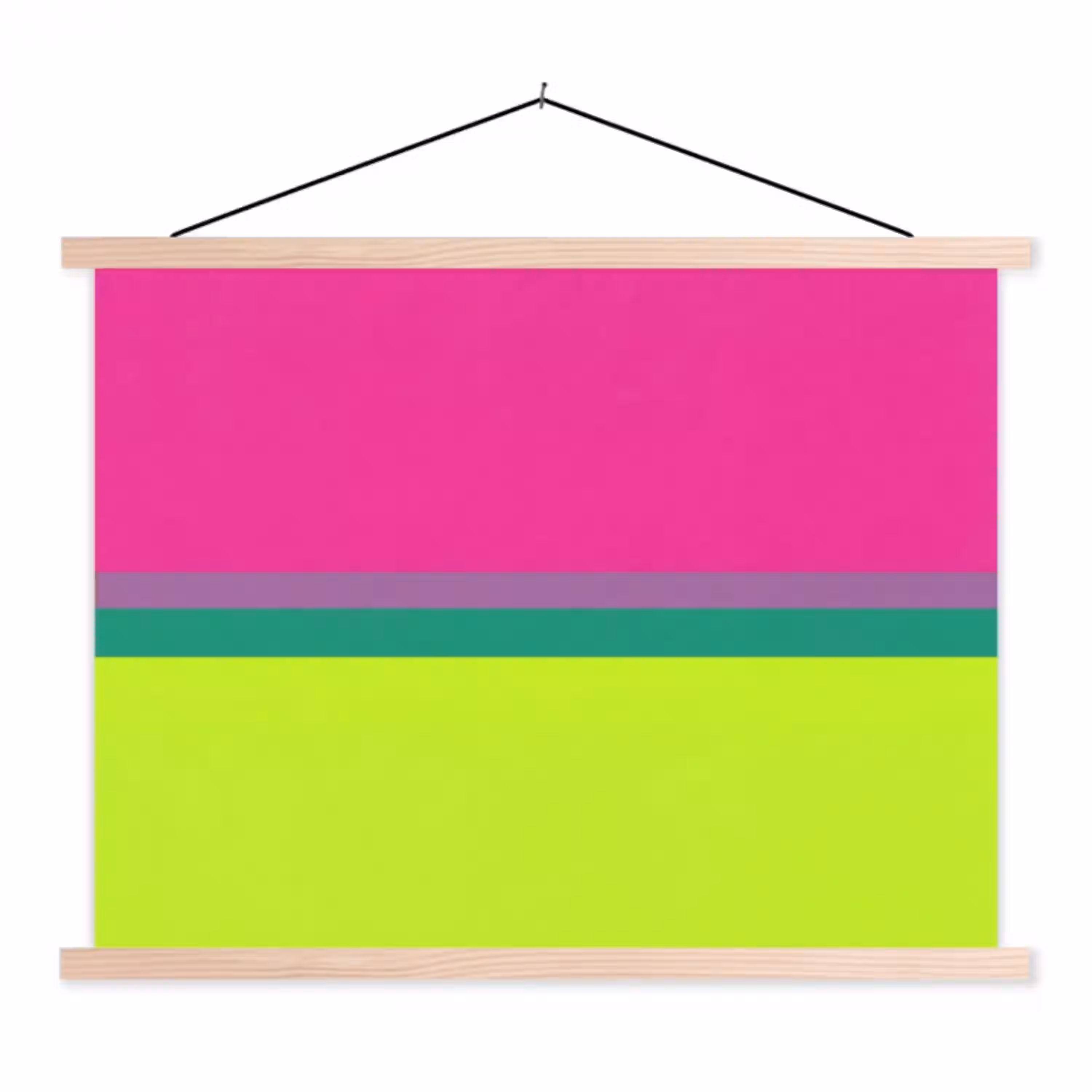 Strepen - Modern - Kleurrijk textielposter latten blank klein -3d